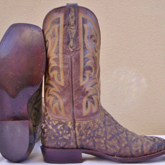 Custom Handmade Preowned Exotic Skin Boots, Size (8.5 D) - Picture 3 of 7